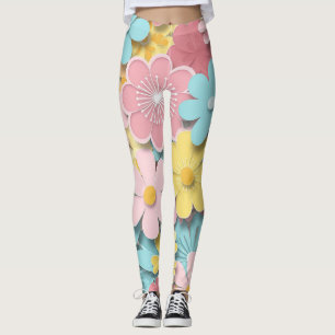 Papercut-Blume Leggings