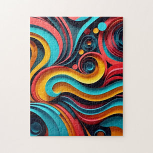 Papercut Colorful Waves Artwork