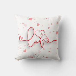 Papercut Liebe und Herz Kissen