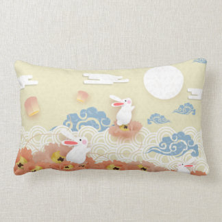 Papercut Mitte Herbst Bunnies, Lotus, Mond Lendenkissen