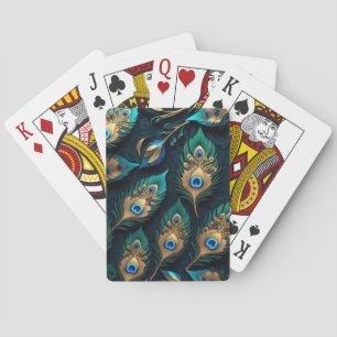 Papercut Peacock Feathers Pattern Spielkarten