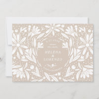 Papercut Rustikale Blume Sandy Beige