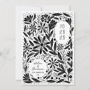Papercut Rustikale Blume Save The Date