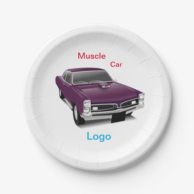 #PaperPlate #MuscleCar #CarDesignPaperPlate-Papier Pappteller (Vorderseite)