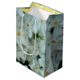 Paperwhite Narcissus Delikate Weiße Blume Mittlere Geschenktüte