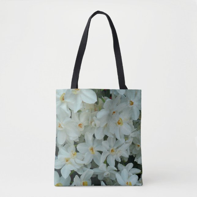 Paperwhite Narcissus Delikate Weiße Blume Tasche (Vorderseite)