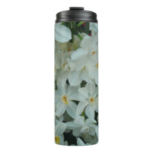Paperwhite Narcissus Delikate Weiße Blume Thermosbecher