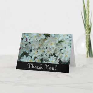 Paperwhite Narzisse Zarte weiße Blumen Dankeskarte