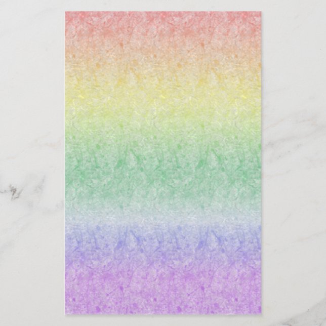 Papery Regenbogen-Briefpapier Briefpapier (Vorderseite)
