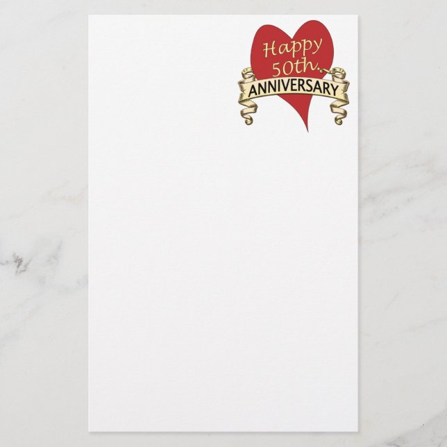 Papeterie 50ème. Anniversaire (Devant)