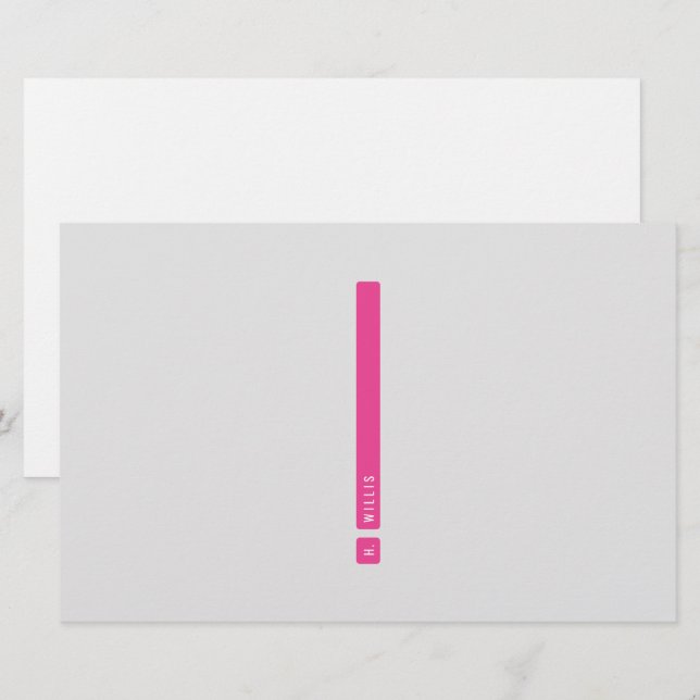 Papeterie à barres divisées (Devant / Derrière)