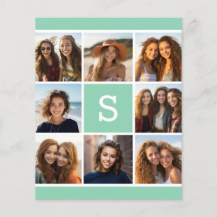 Papeterie à monogramme avec collage de photos en b