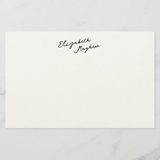 Papeterie à monogramme avec nom manuscrit classiqu