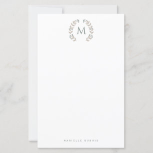 Papeterie à monogramme simple et élégant