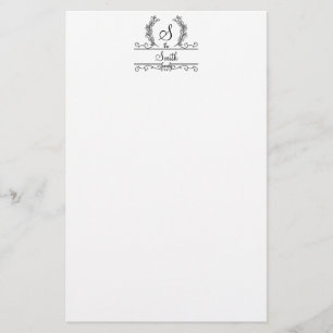 Papeterie à motif de nom de famille personnalisé