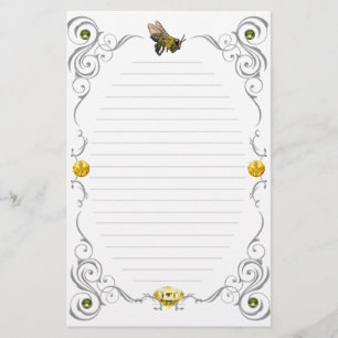 Papeterie Abeille de miel de rouleau rayée