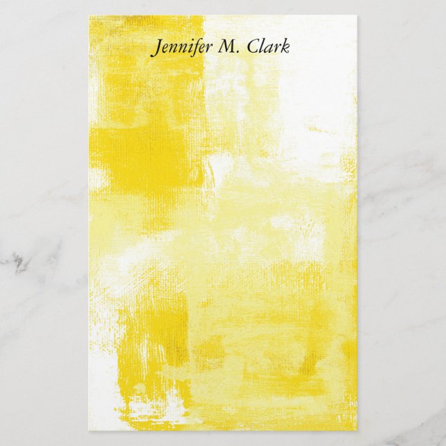 Papeterie Abstrait jaune et blanc (Devant)