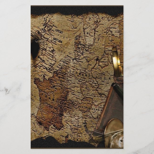 Papeterie Accessoires de voyage temps Steampunk, carte, bous (Devant)