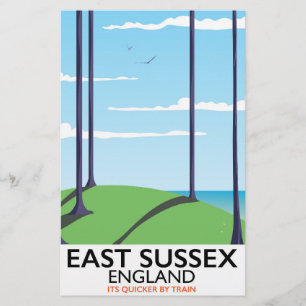 Papeterie Affiche de train de l'East Sussex, Angleterre
