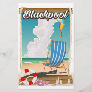 Papeterie Affiche de voyage au bord de la mer de Blackpool