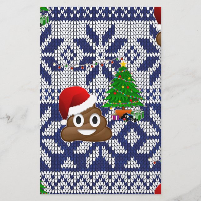 Papeterie affreux pull-over de Noël émoji (Devant)