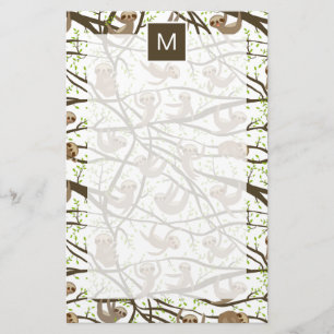 Papeterie Ajouter votre premier  Smiling Sloth Motif