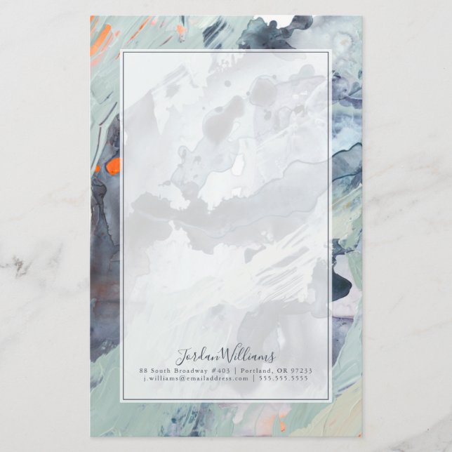 Papeterie Ajoutez votre mer | polyphonique nommée - bleu (Devant)