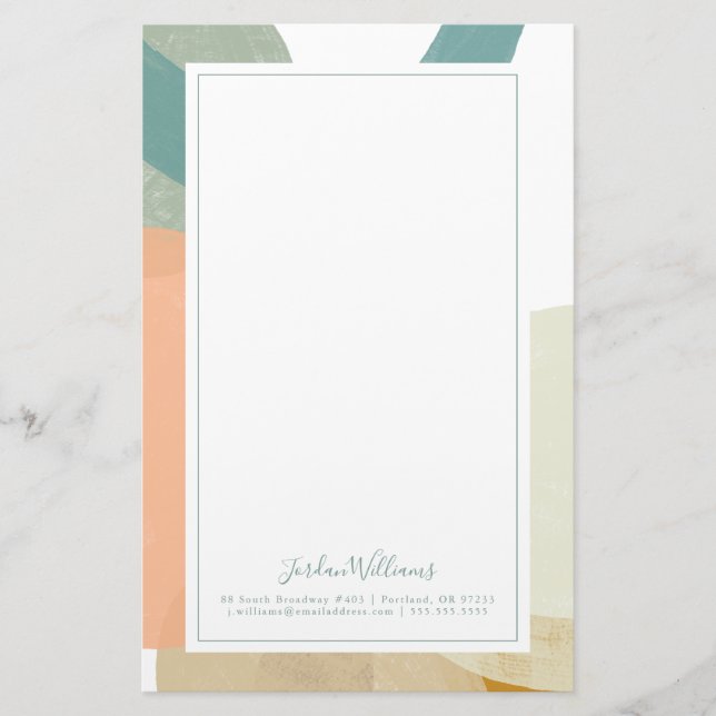 Papeterie Ajoutez votre plaquette nommée de | (Devant)