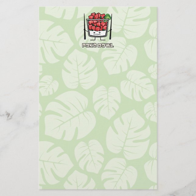 Papeterie Aku de baguettes de salade de poisson cru d'Hawaï (Devant)