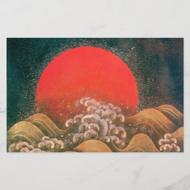 Papeterie AMATÉRASU, GODDESS SOLEIL, noir rouge (Devant)