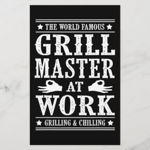 Papeterie Amateurs de barbecue Le Célèbre Maître Grill Au