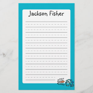 Papeterie Amis illustrés colorés de poissons