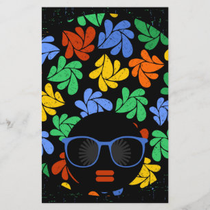 Papeterie Amour afro coloré