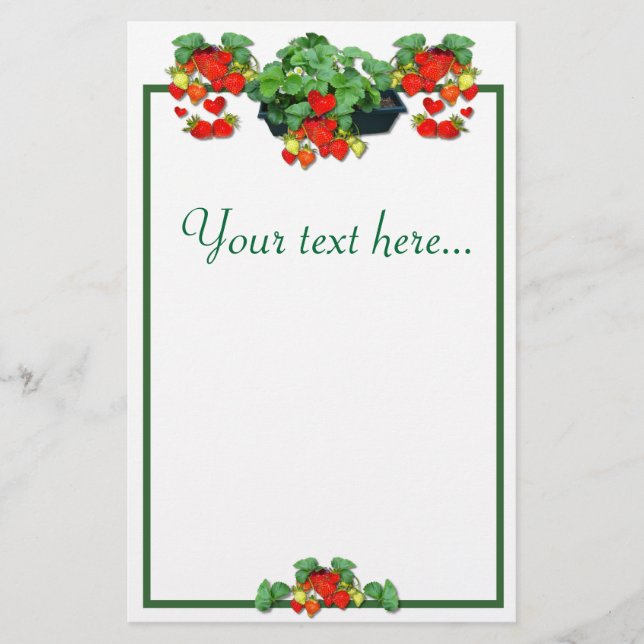 Papeterie AMOUR de FRAISE - # 2 stationnaires (Devant)