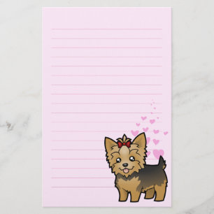 Papeterie Amour de Yorkshire Terrier (cheveux courts avec