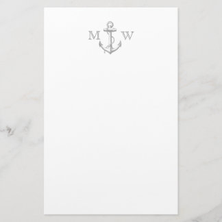 Papeterie Ancre, monogramme nautique