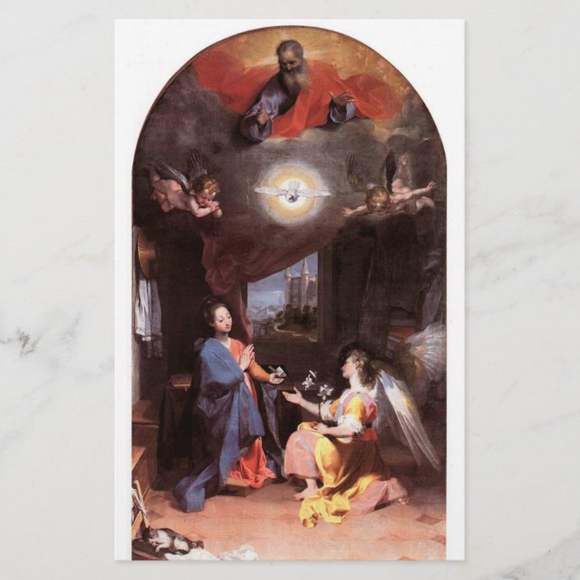 Papeterie ANGE DE VIERGE ET D'ANNONCIATION, Blanc (Devant)