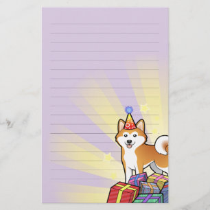 Papeterie Anniversaire Akita Inu/Shiba Inu