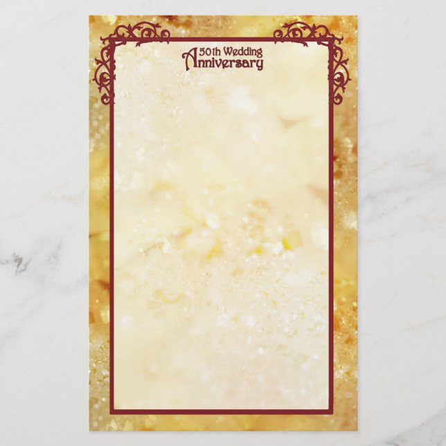 Papeterie Anniversaire d'or 2 (Devant)