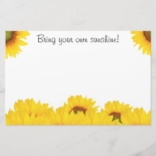 Papeterie Apportez vos propres tournesols