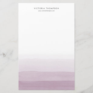 Papeterie Aquarelle moderne violet ombre personnalisé