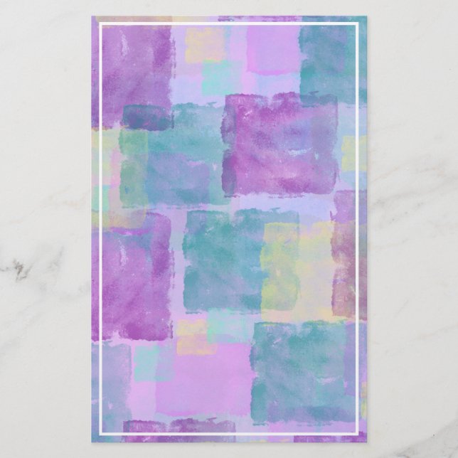 Papeterie Aquarelle Pastel Aquarelle violet Bleu Bleu Bordur (Devant)