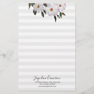 Papeterie Aquarelle rose Roses Ballerina Illustration