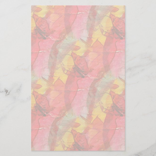 Papeterie Aquarelle rouge jaune (Devant)