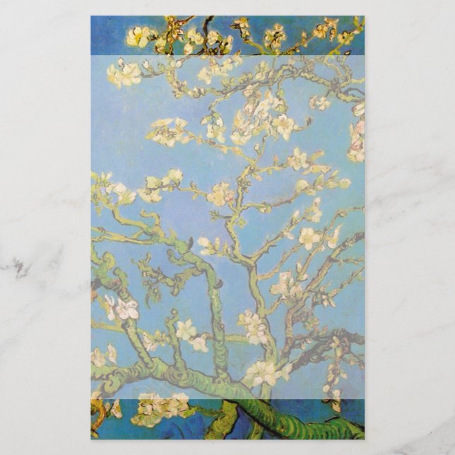 Papeterie Arbre aux amandes en fleurs par Vincent van Gogh (Devant)