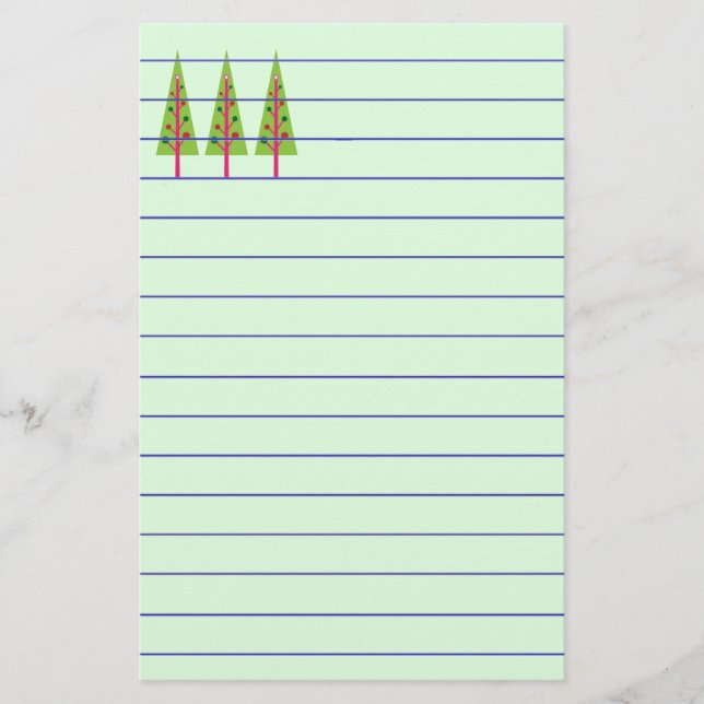 Papeterie Arbres de Noël (Devant)
