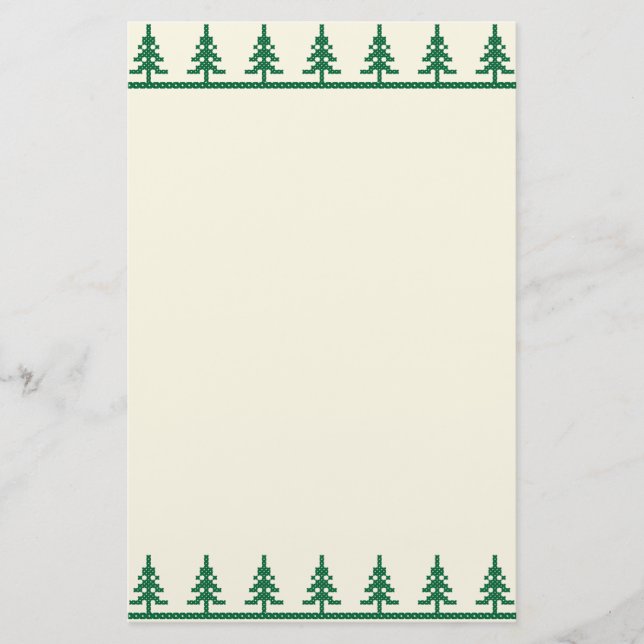 Papeterie Arbres motifs de Noël (Devant)