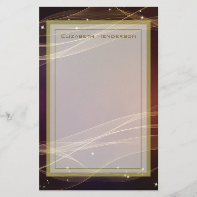 Papeterie Arrière - plan Maroon fantaisie avec accents Wispy (Devant)