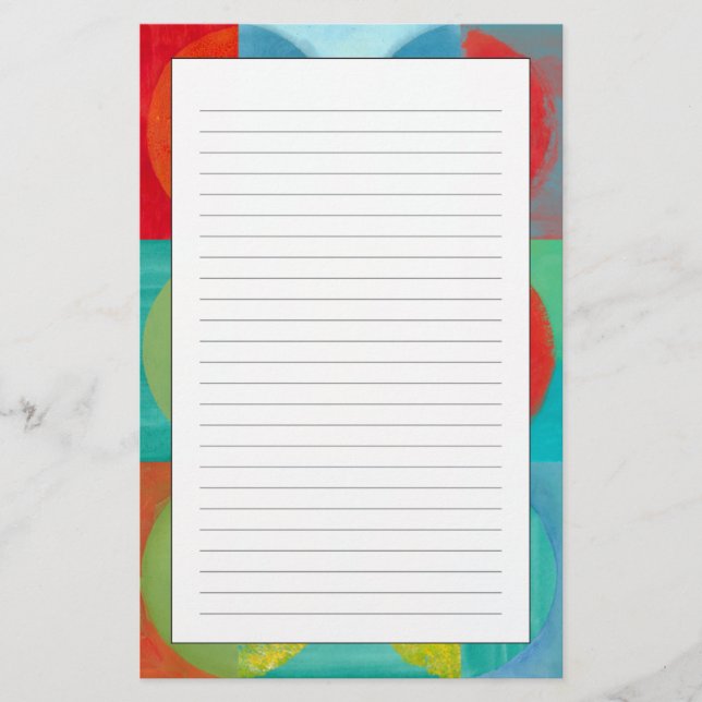 Papeterie Art de bruit lumineux avec des cercles et des (Devant)