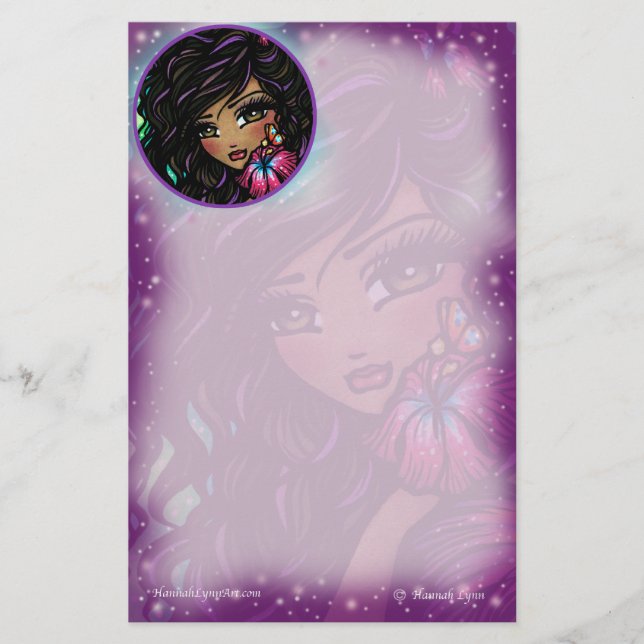 Papeterie Art féerique d'imaginaire de ketmie de "Aliah" par (Devant)